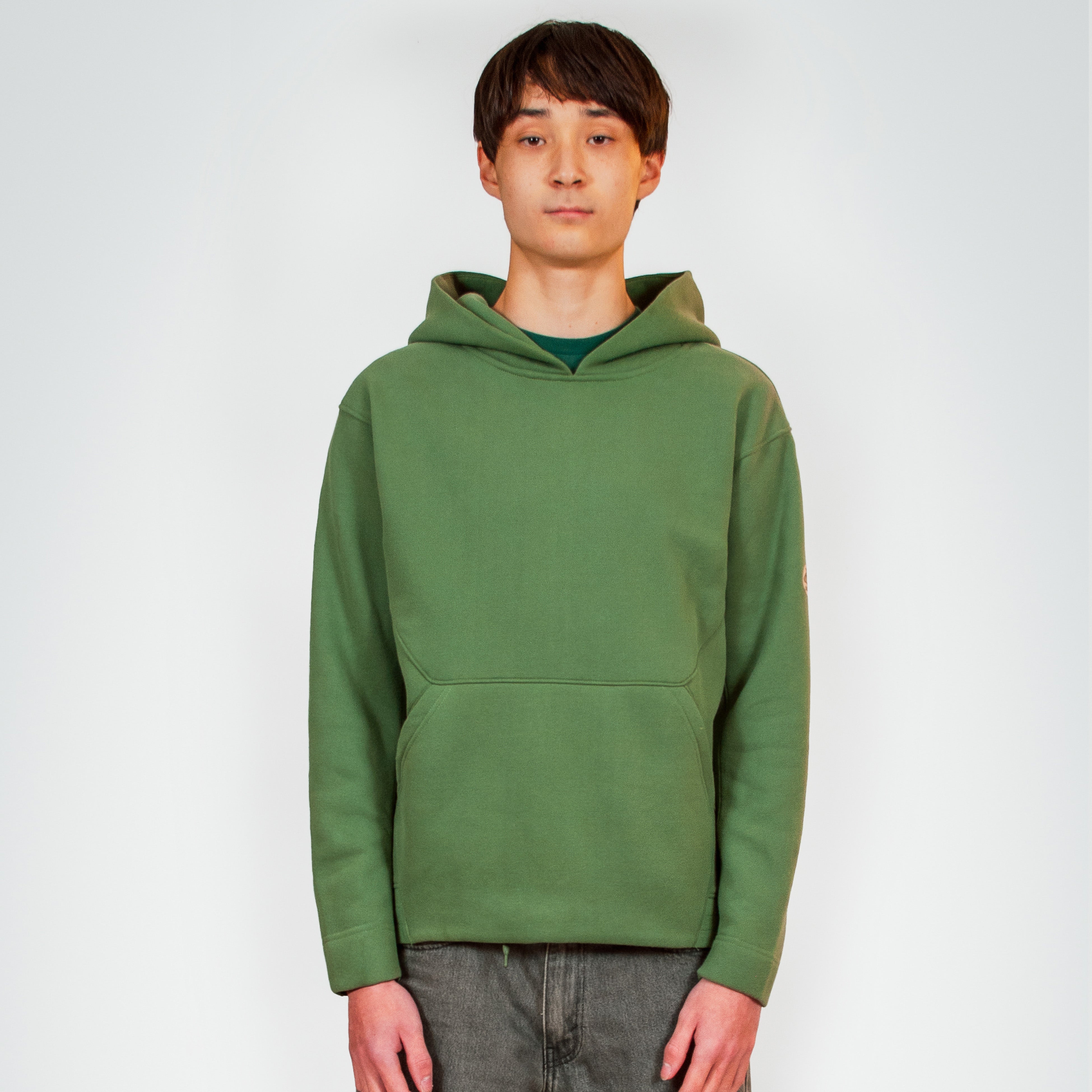 Lisbon – Fleece Pull-over Hoodie in Green