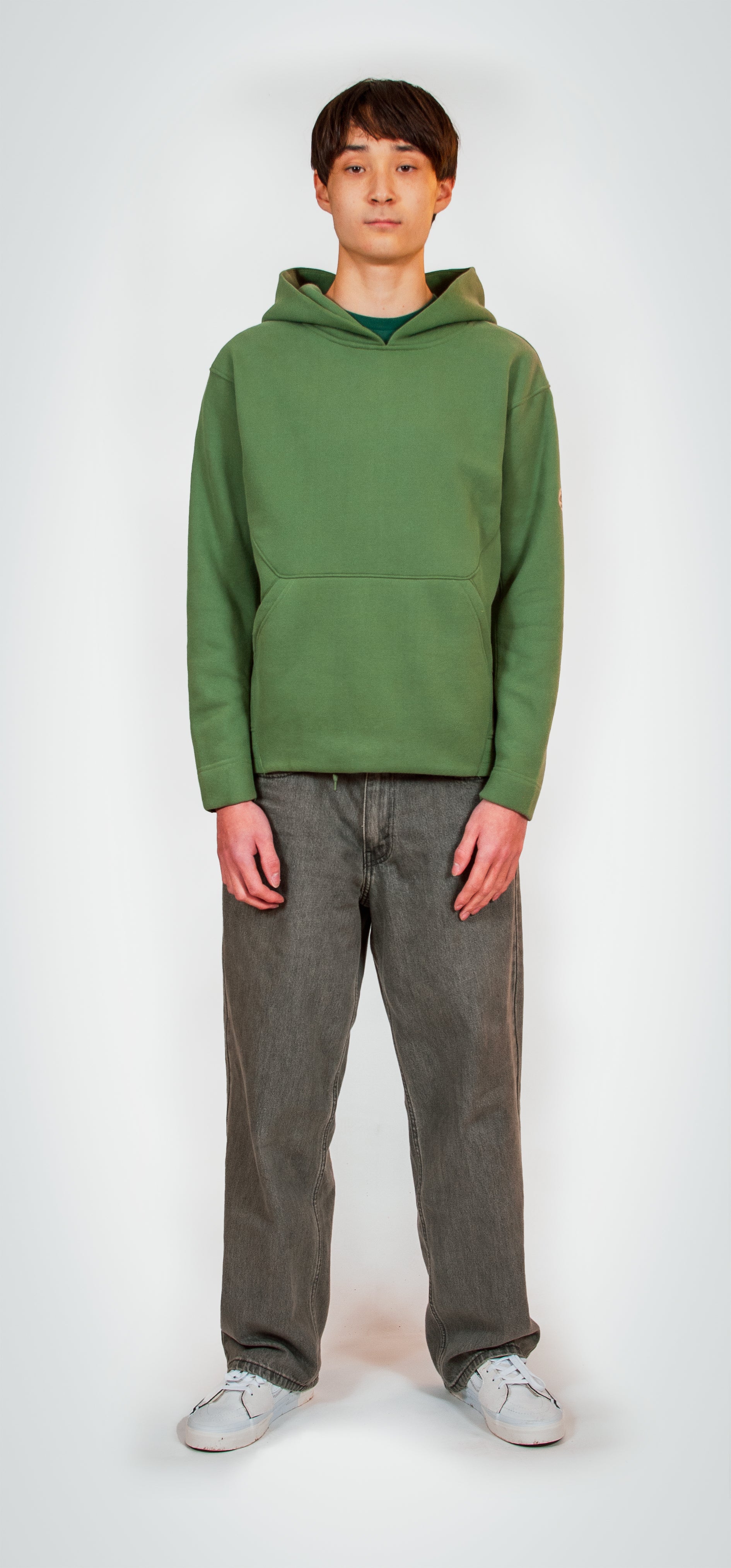 Lisbon – Fleece Pull-over Hoodie in Green