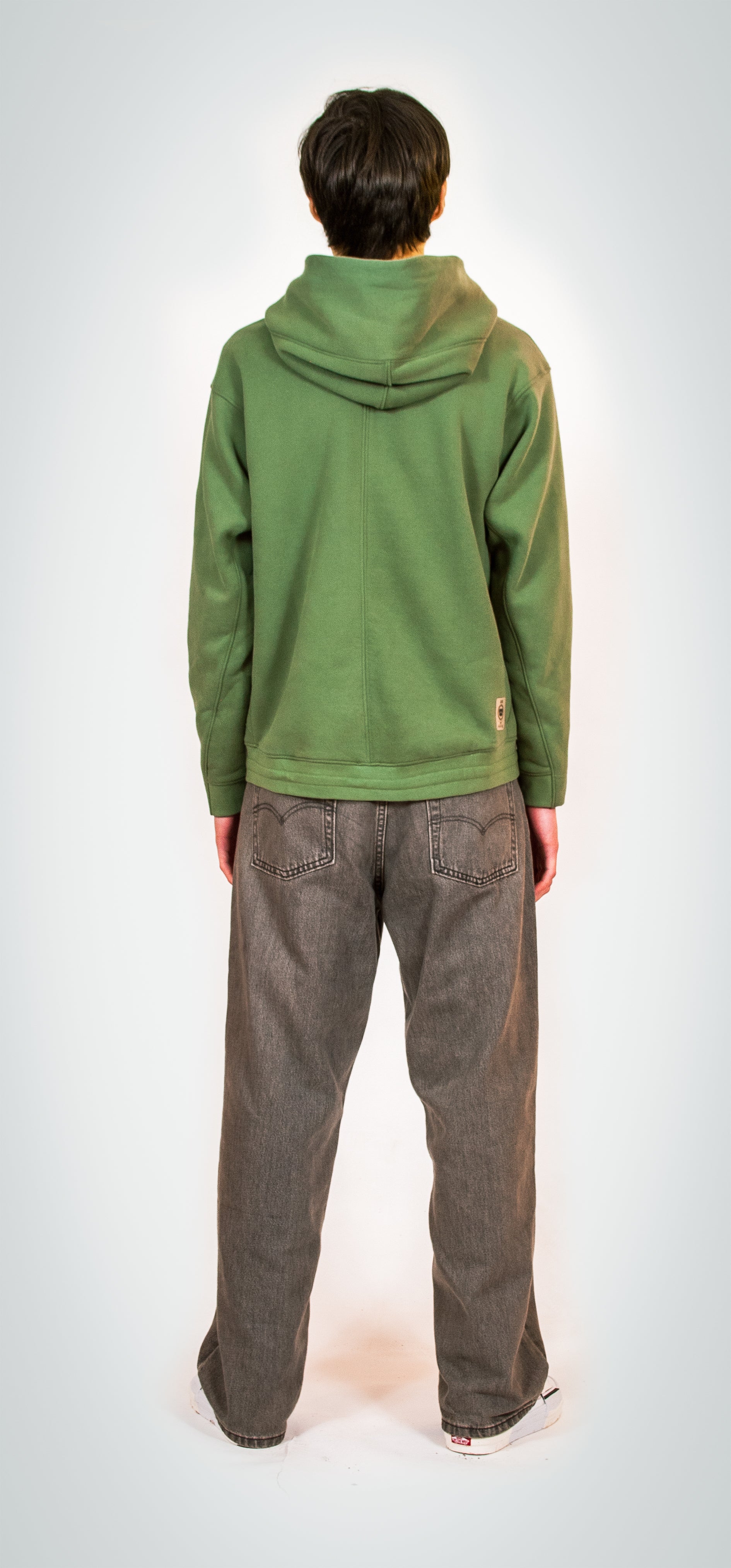 Lisbon – Fleece Pull-over Hoodie in Green