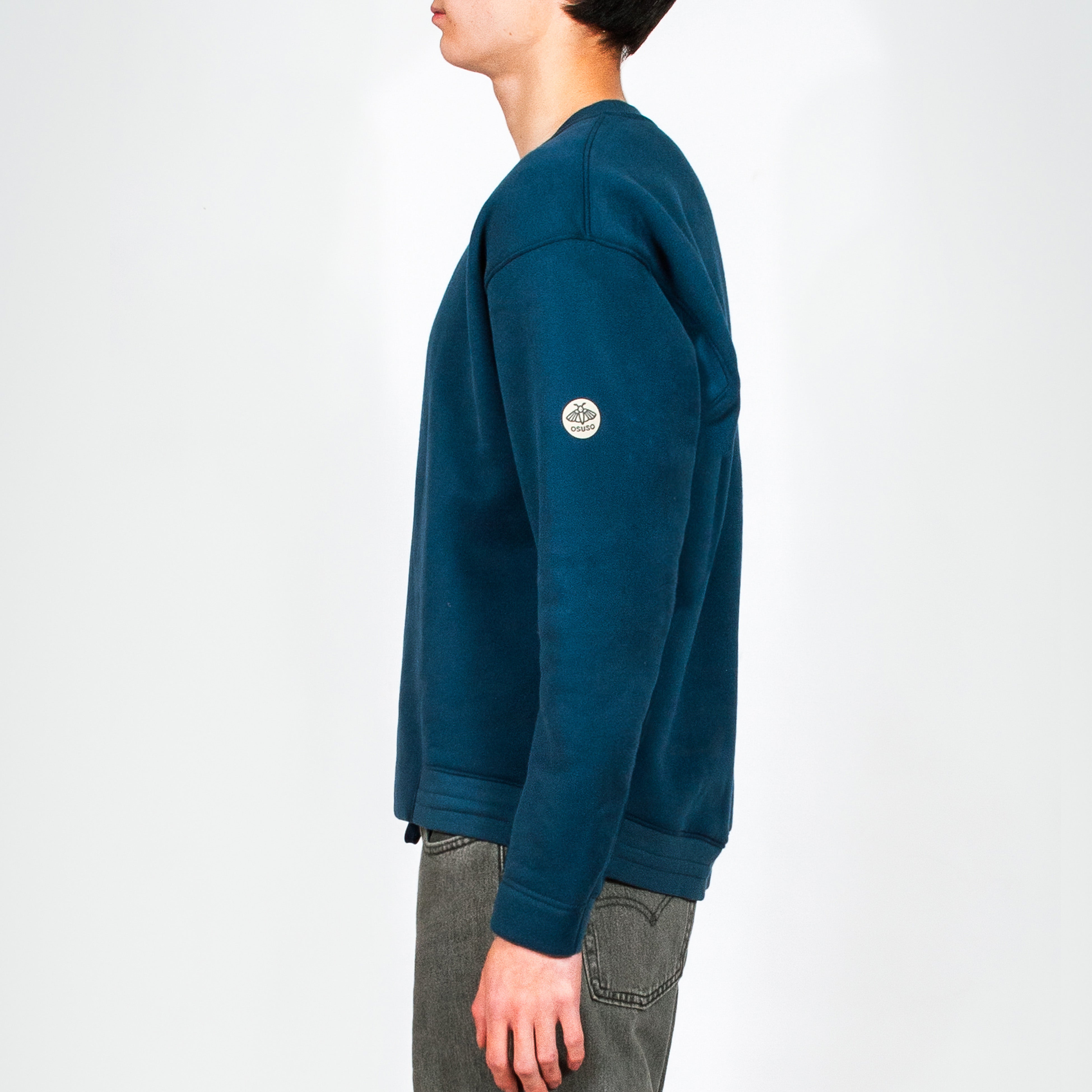Perth – Fleece Pull-over Crewneck in Ocean