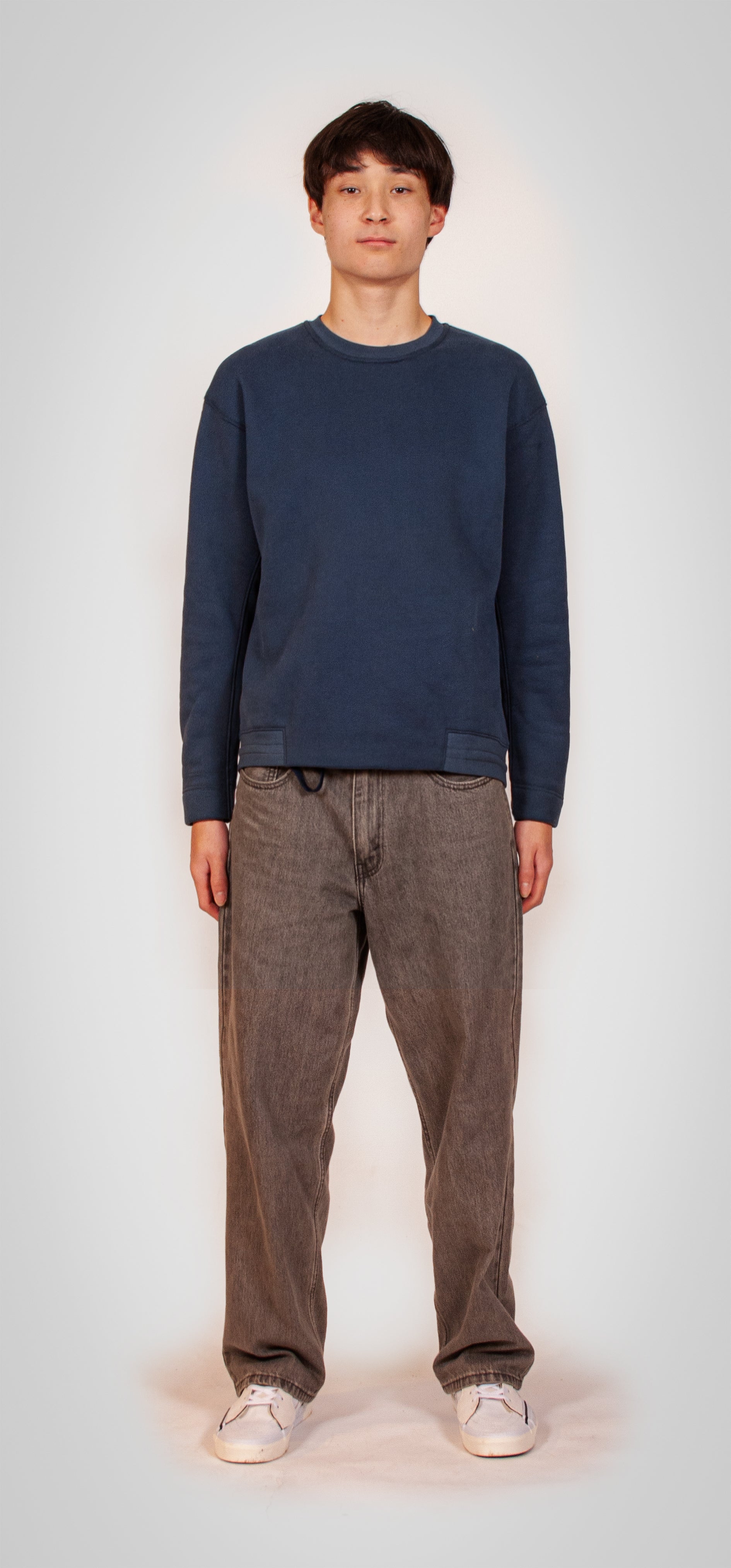 Perth – Fleece Pull-over Crewneck in Ocean