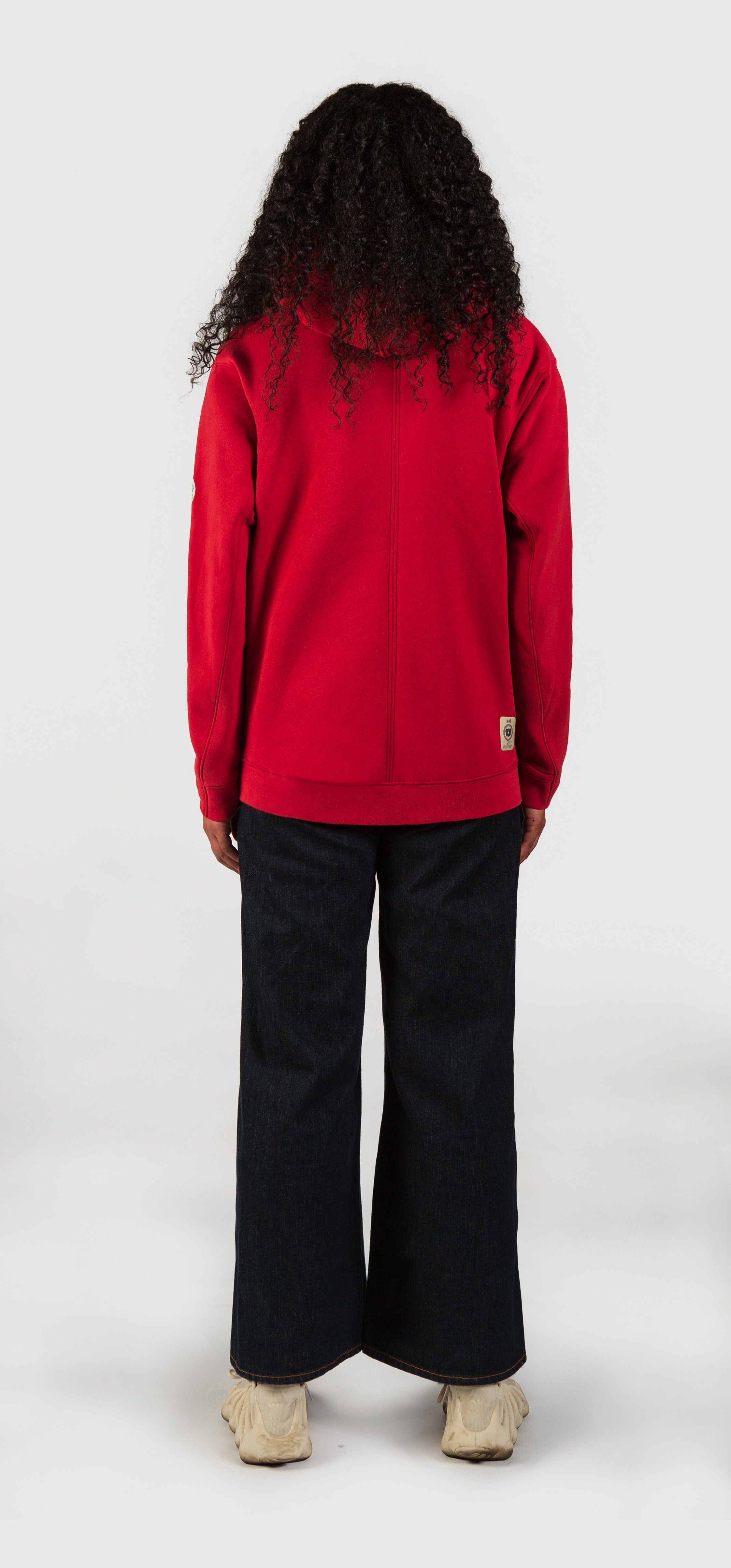 Amara – Fleece Full-Zip Hoodie in Red