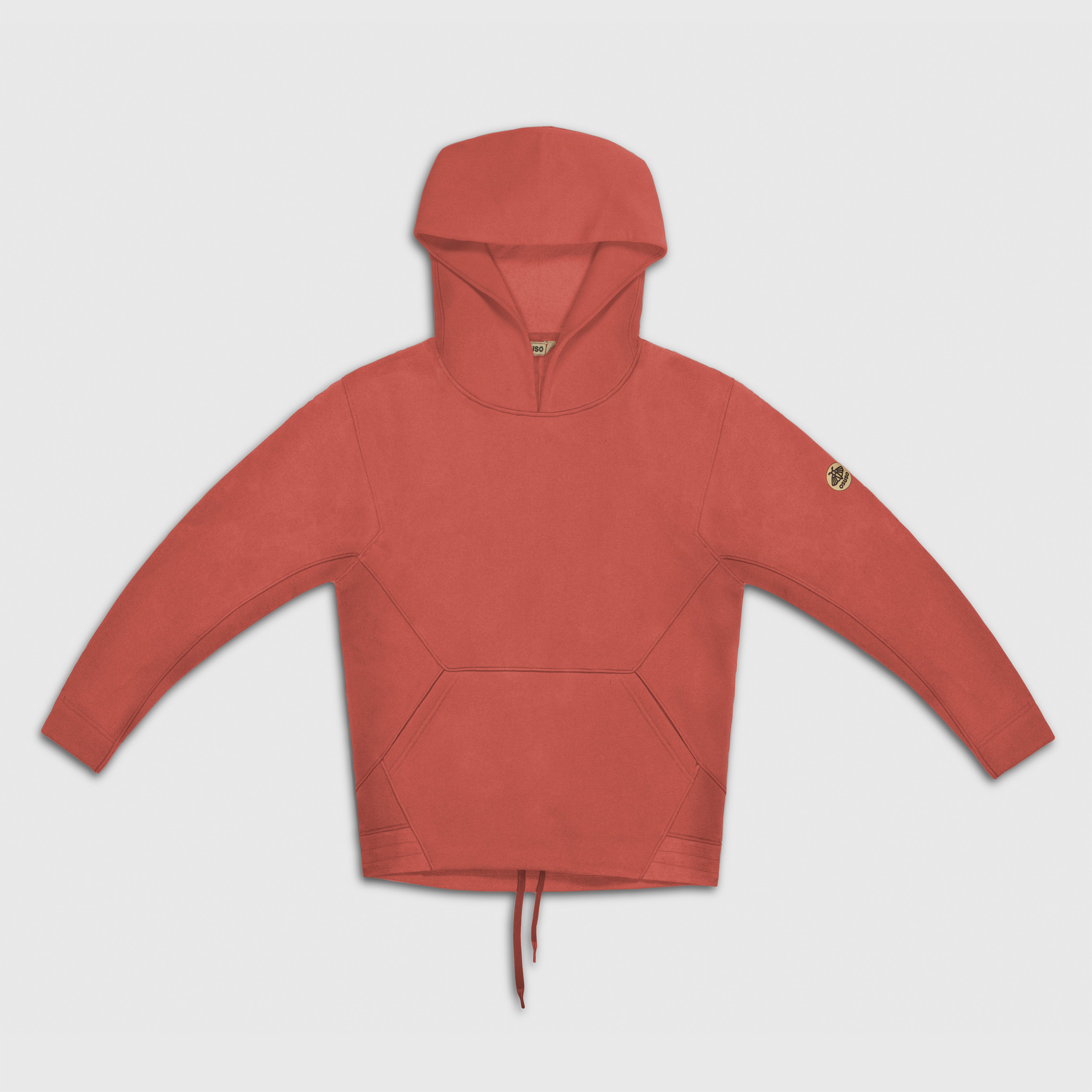 Delphine – Fleece Pull-over Hoodie in Clay