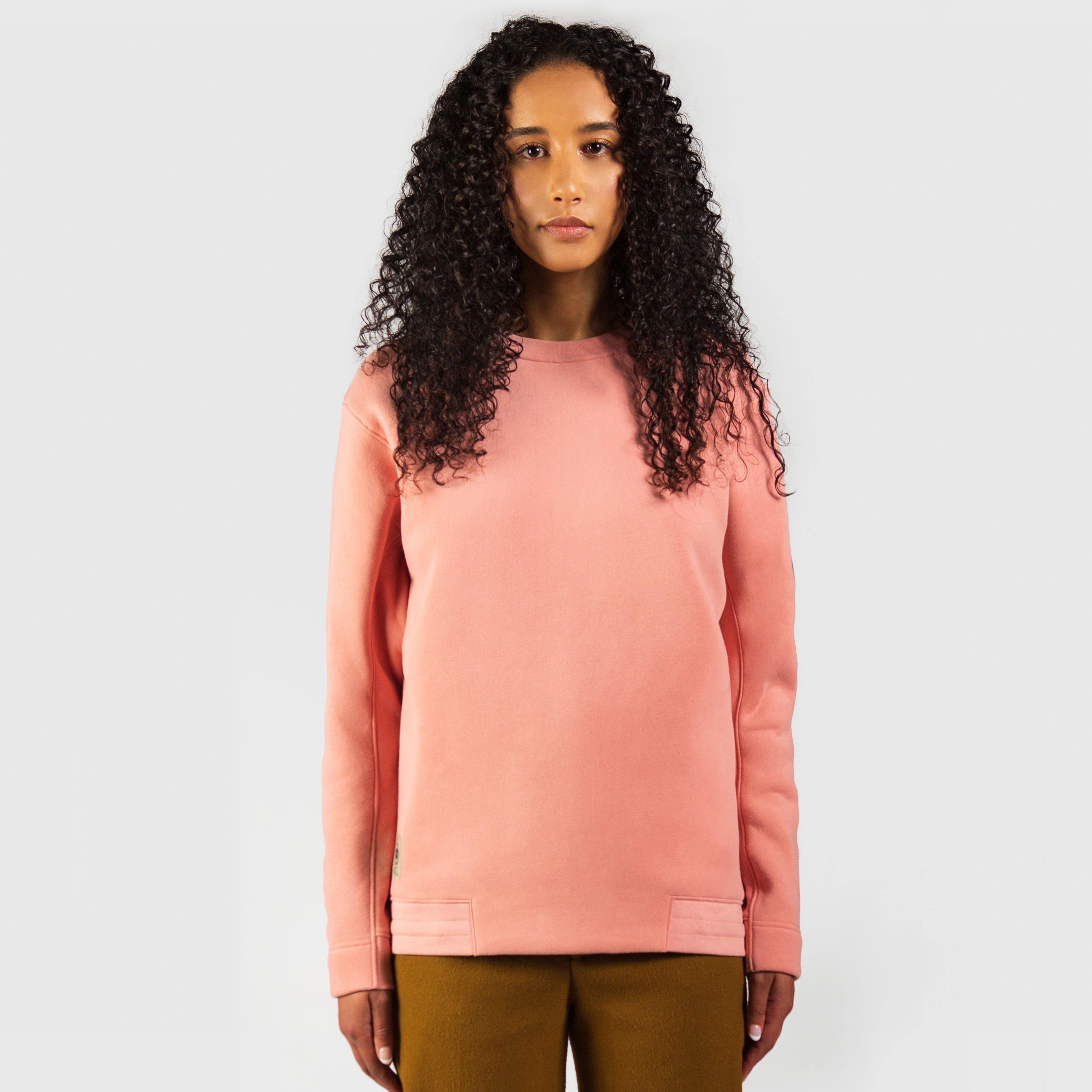 Soph – Fleece Pull-over Crewneck in Dusty Pink