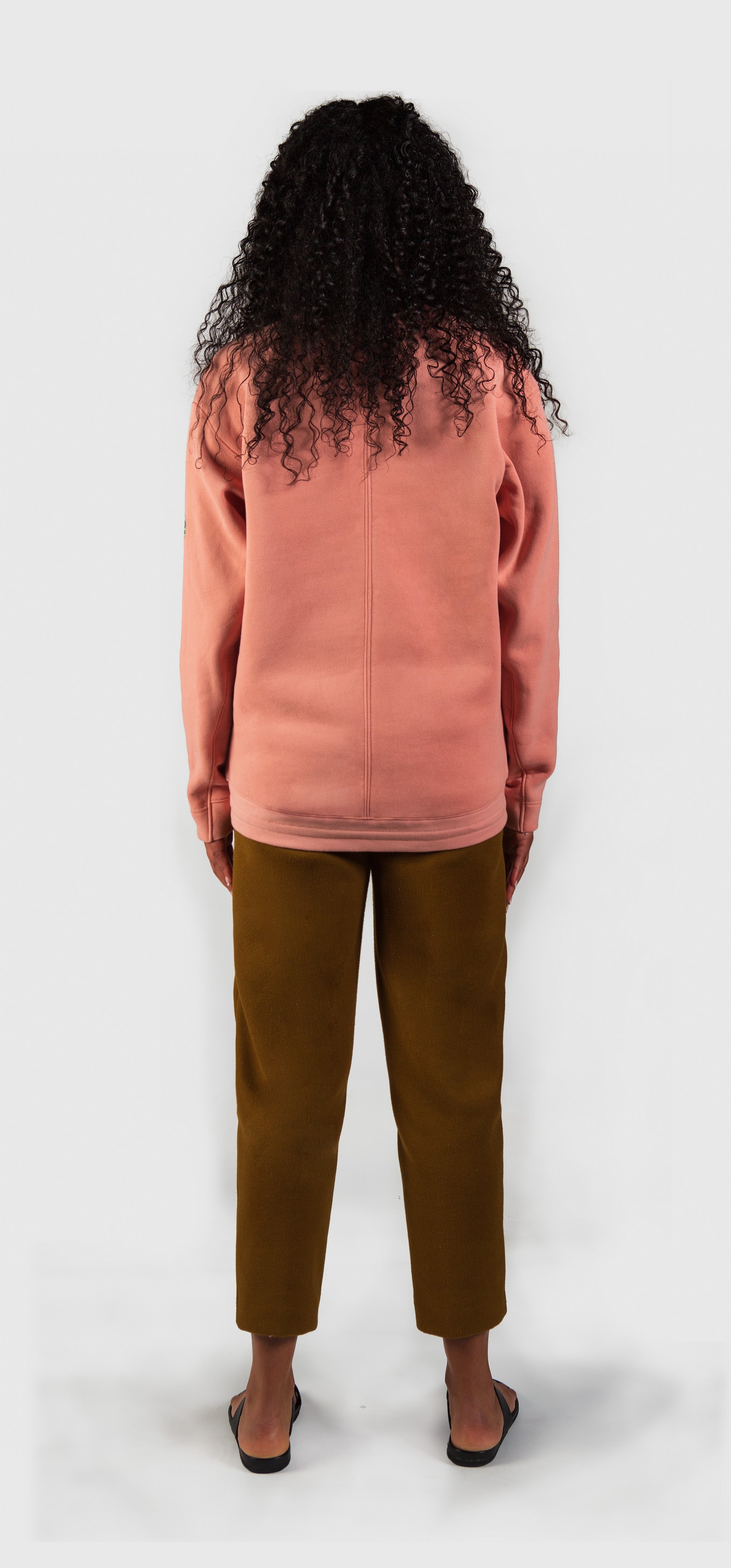 Soph – Fleece Pull-over Crewneck in Dusty Pink