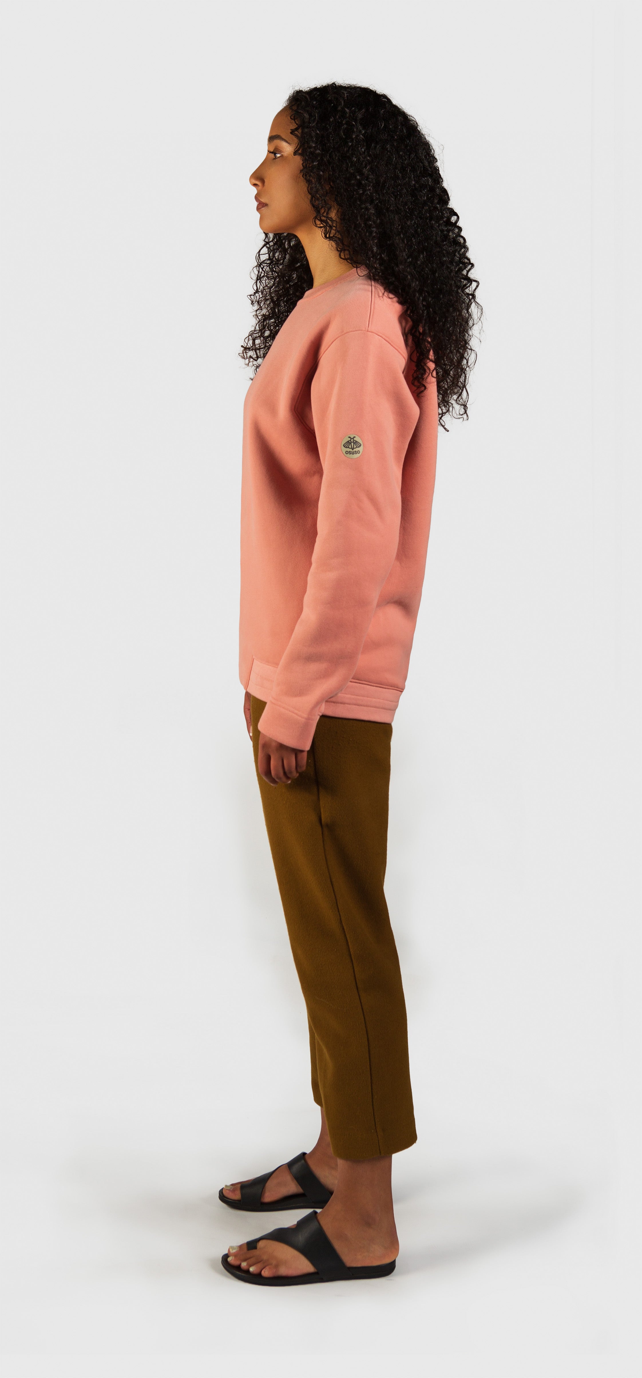 Soph – Fleece Pull-over Crewneck in Dusty Pink