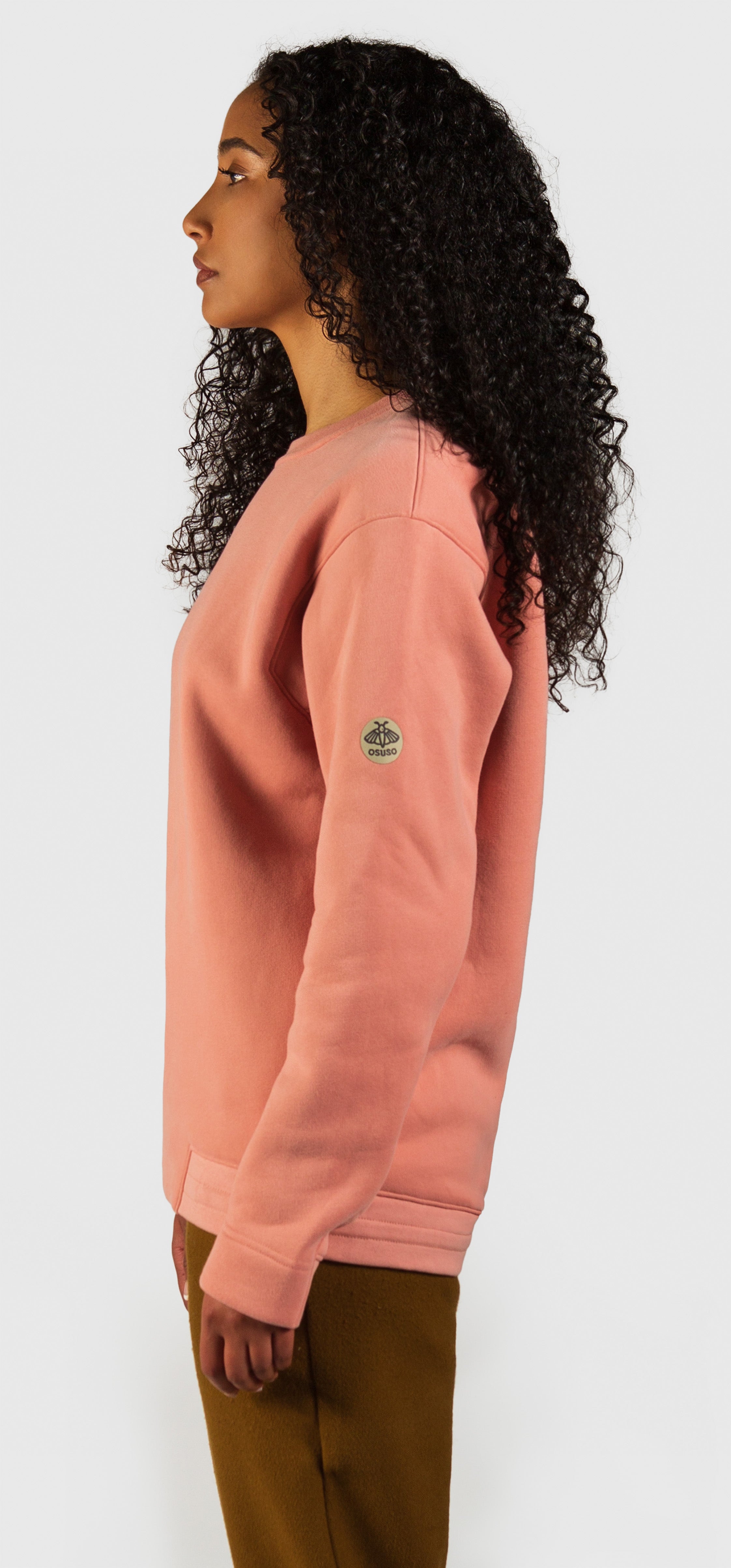 Soph – Fleece Pull-over Crewneck in Dusty Pink