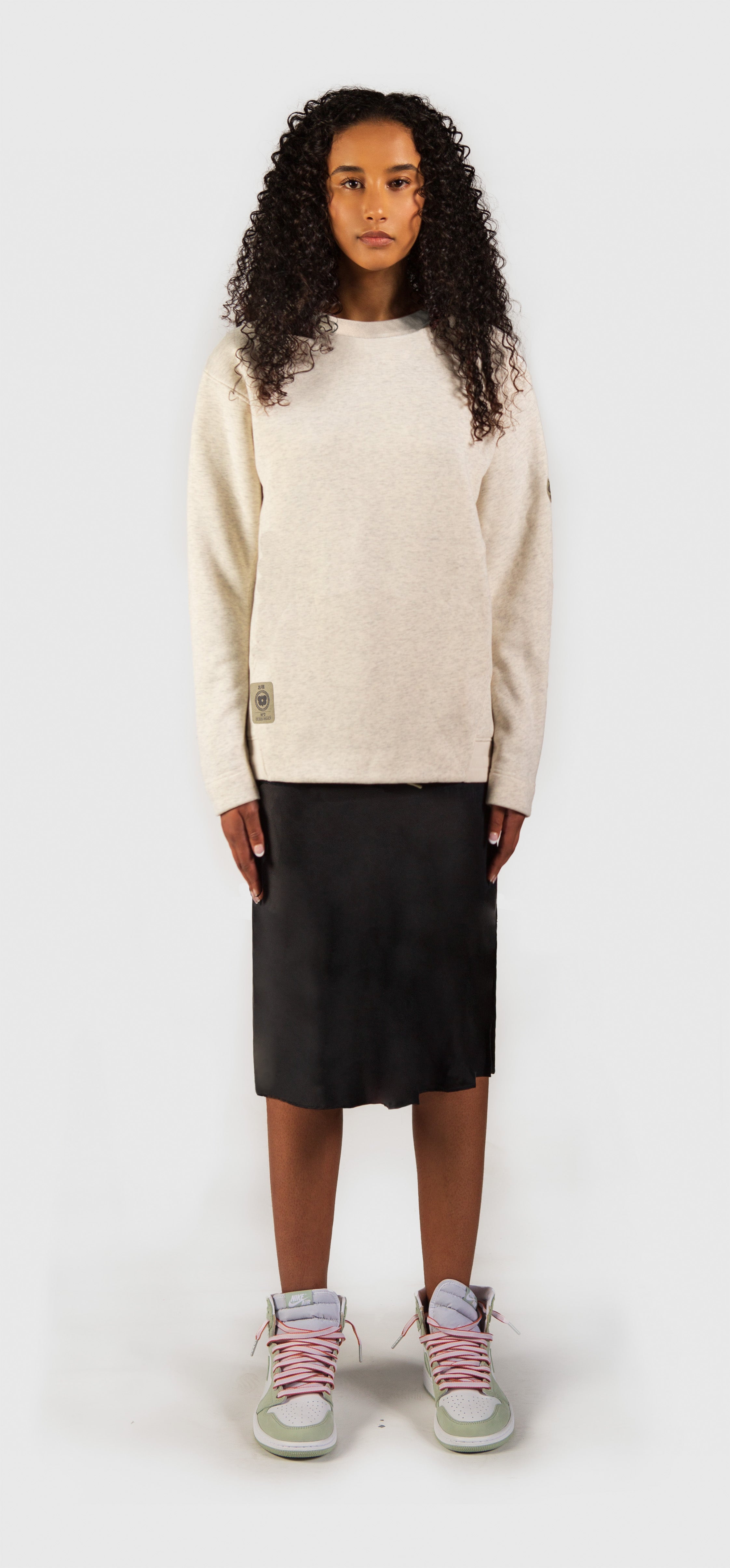 Soph – Fleece Pull-over Crewneck in Offwhite Heather