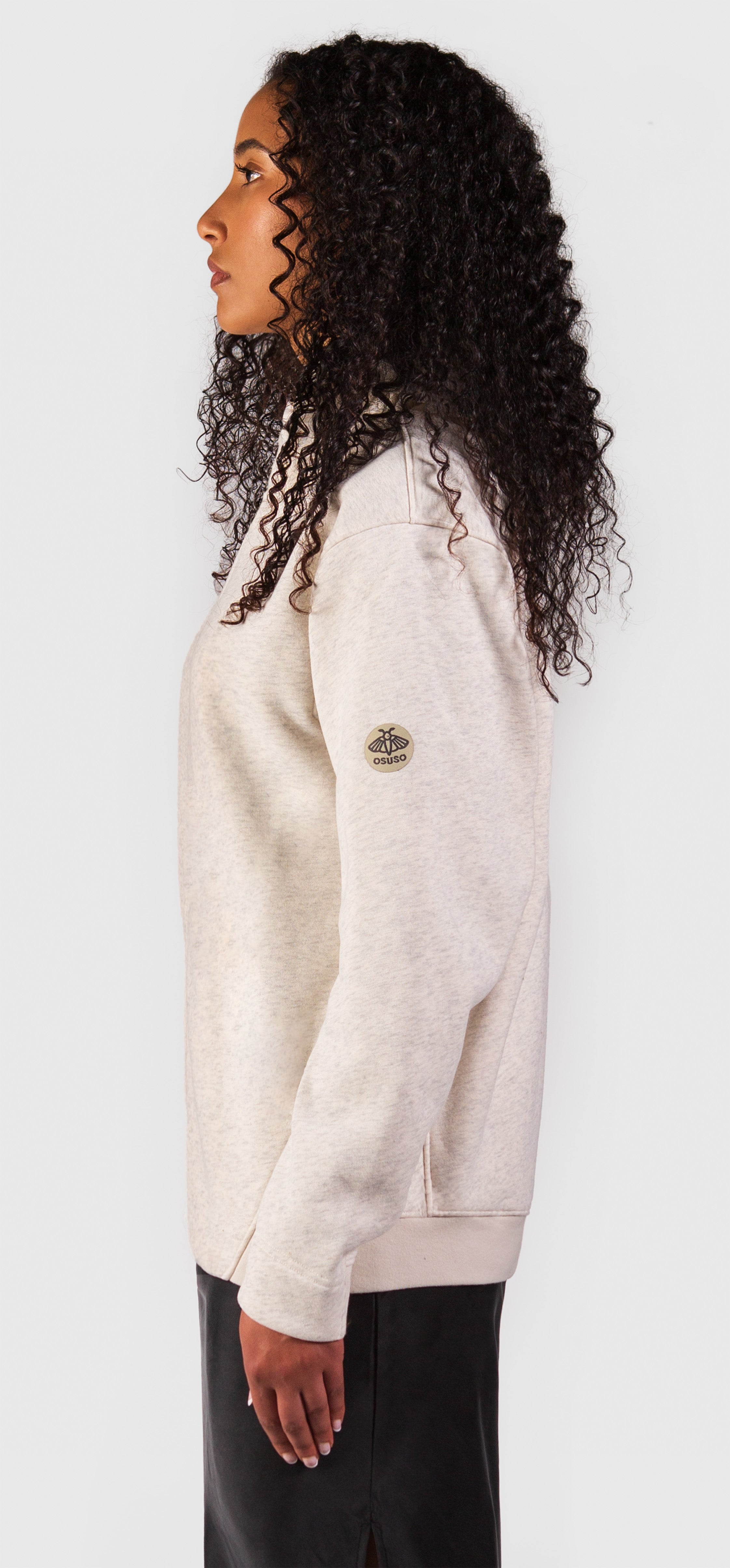 Soph – Fleece Pull-over Crewneck in Offwhite Heather