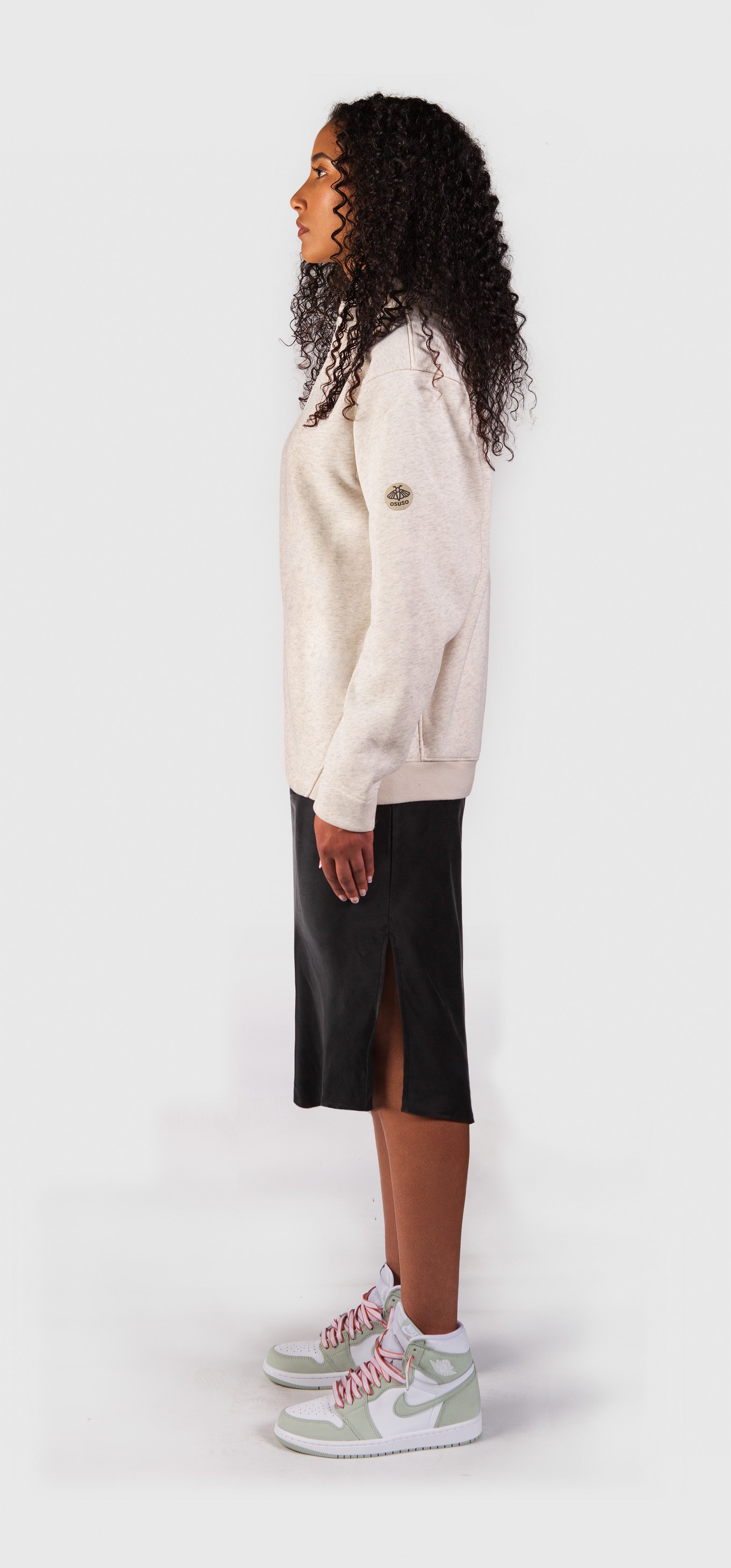 Soph – Fleece Pull-over Crewneck in Offwhite Heather