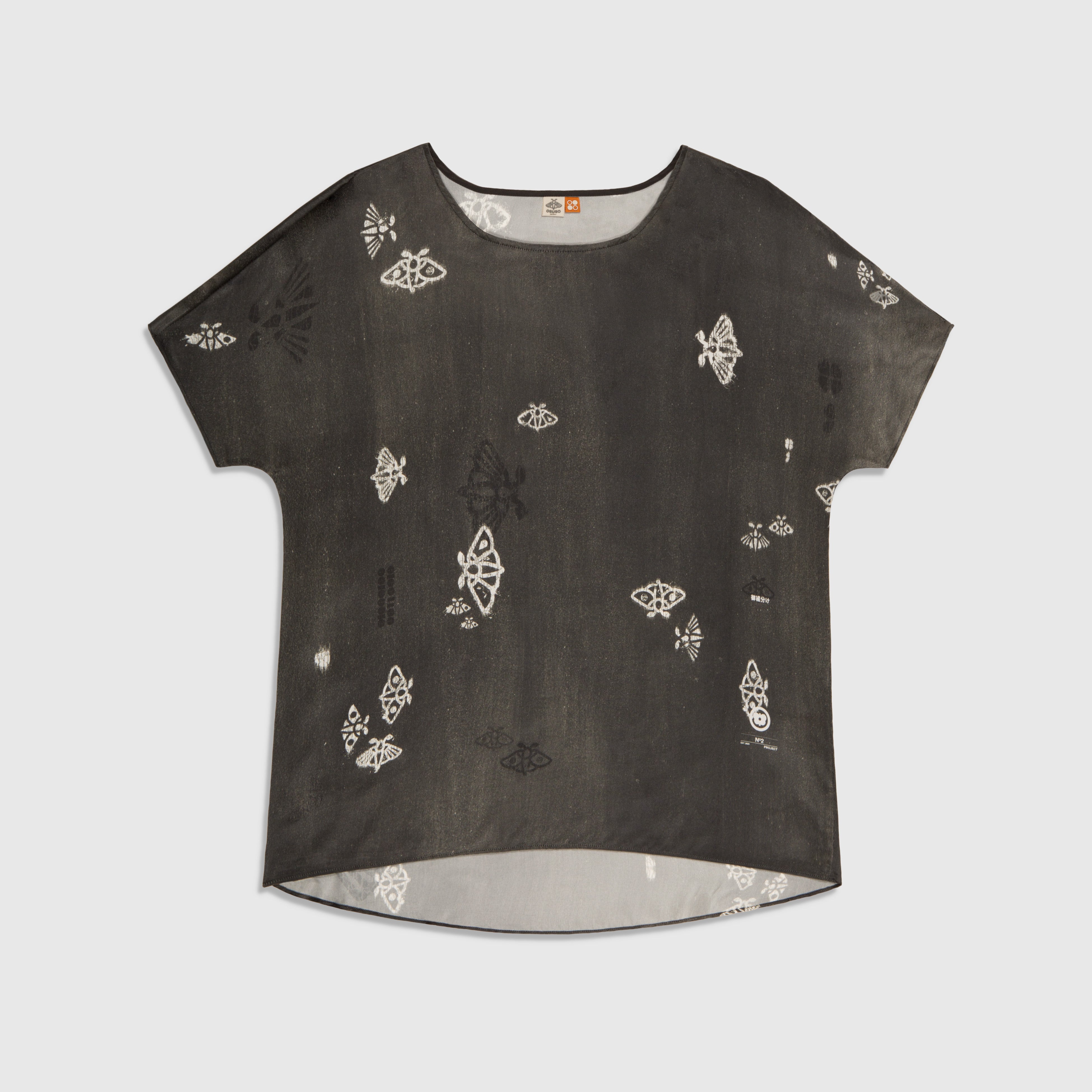 Aurelia – Organic Graphic Sandwashed Silk T-Shirt