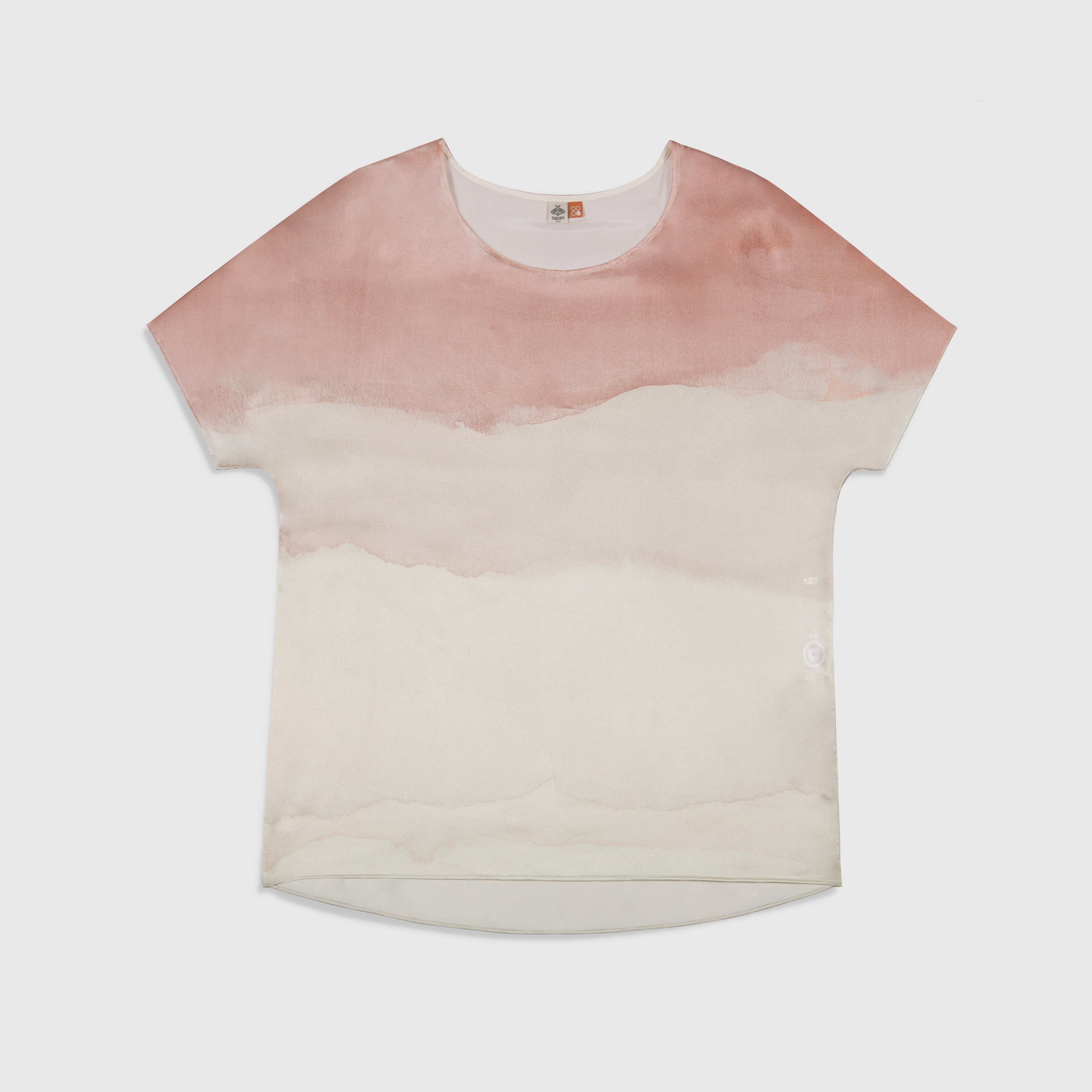 Gracie – Watercolor Print Sandwashed Silk T-Shirt