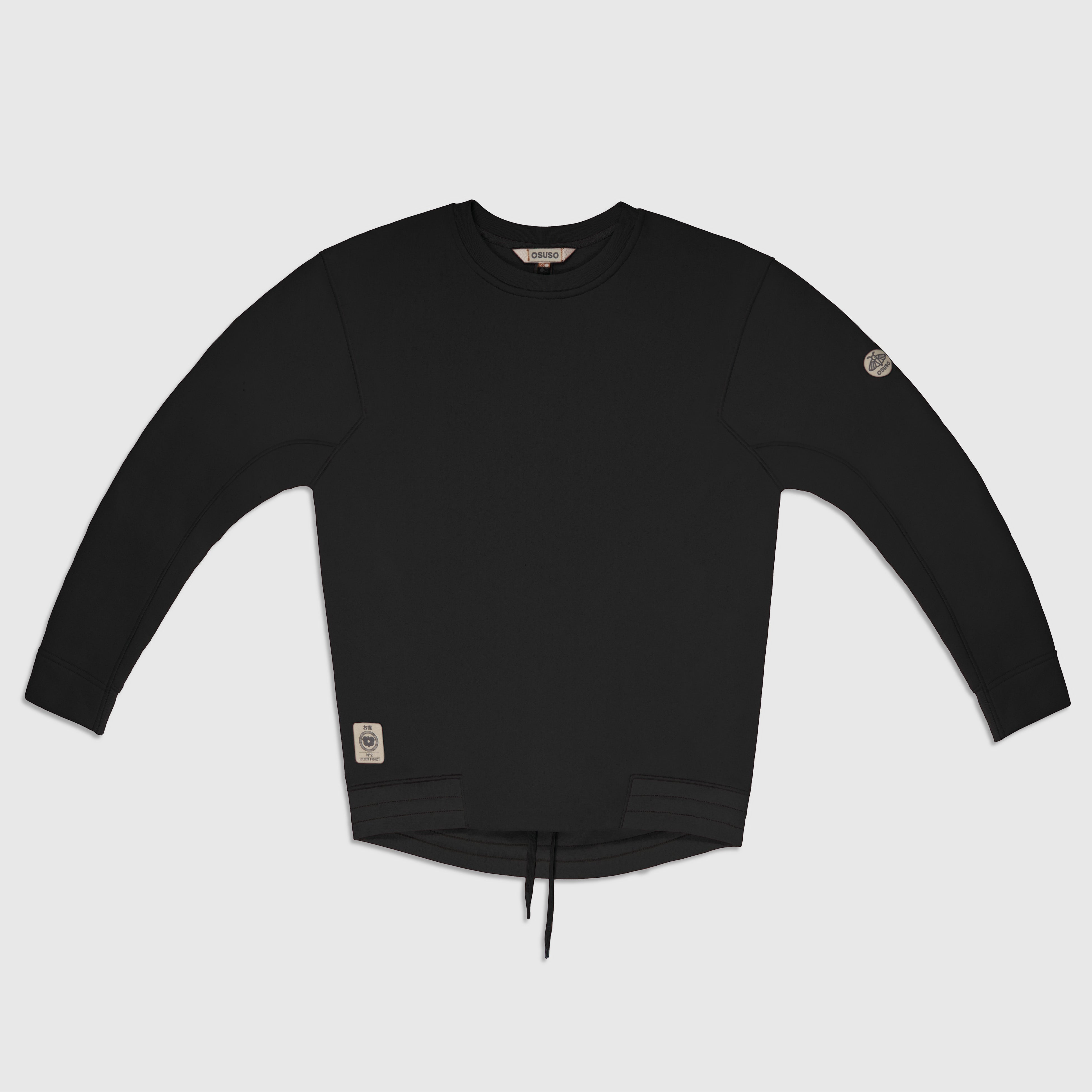 Soph – Fleece Pull-over Crewneck in Black